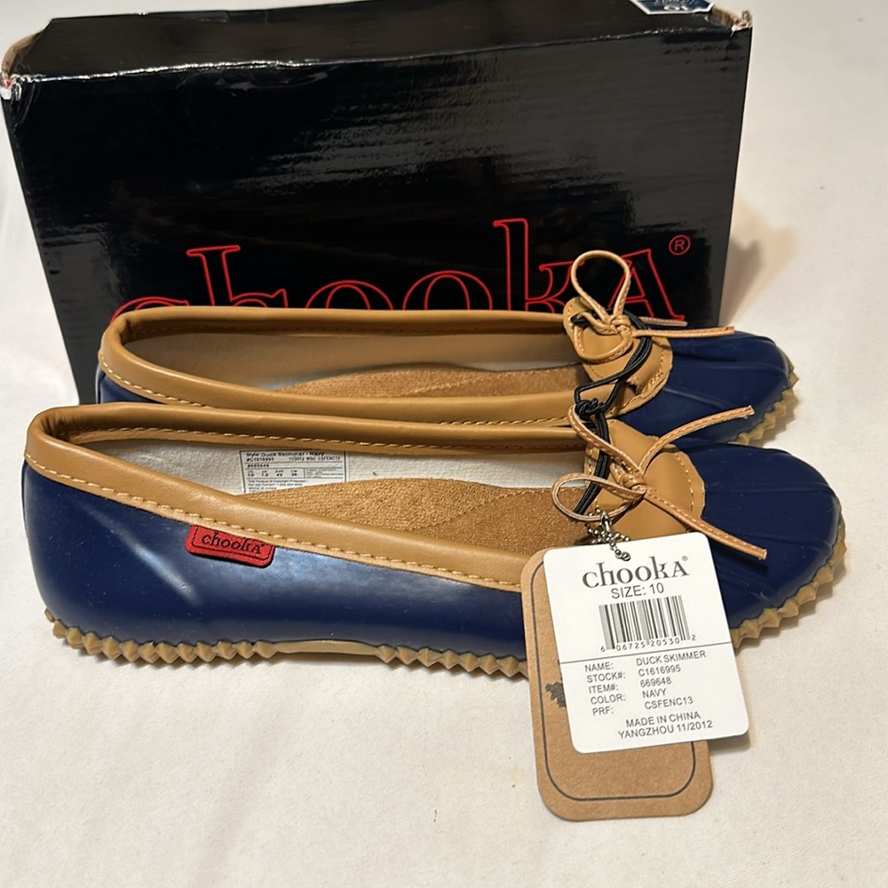 New with Tags Chooka Women’s Size 10 Navy Duck Skimmer rain-shoe